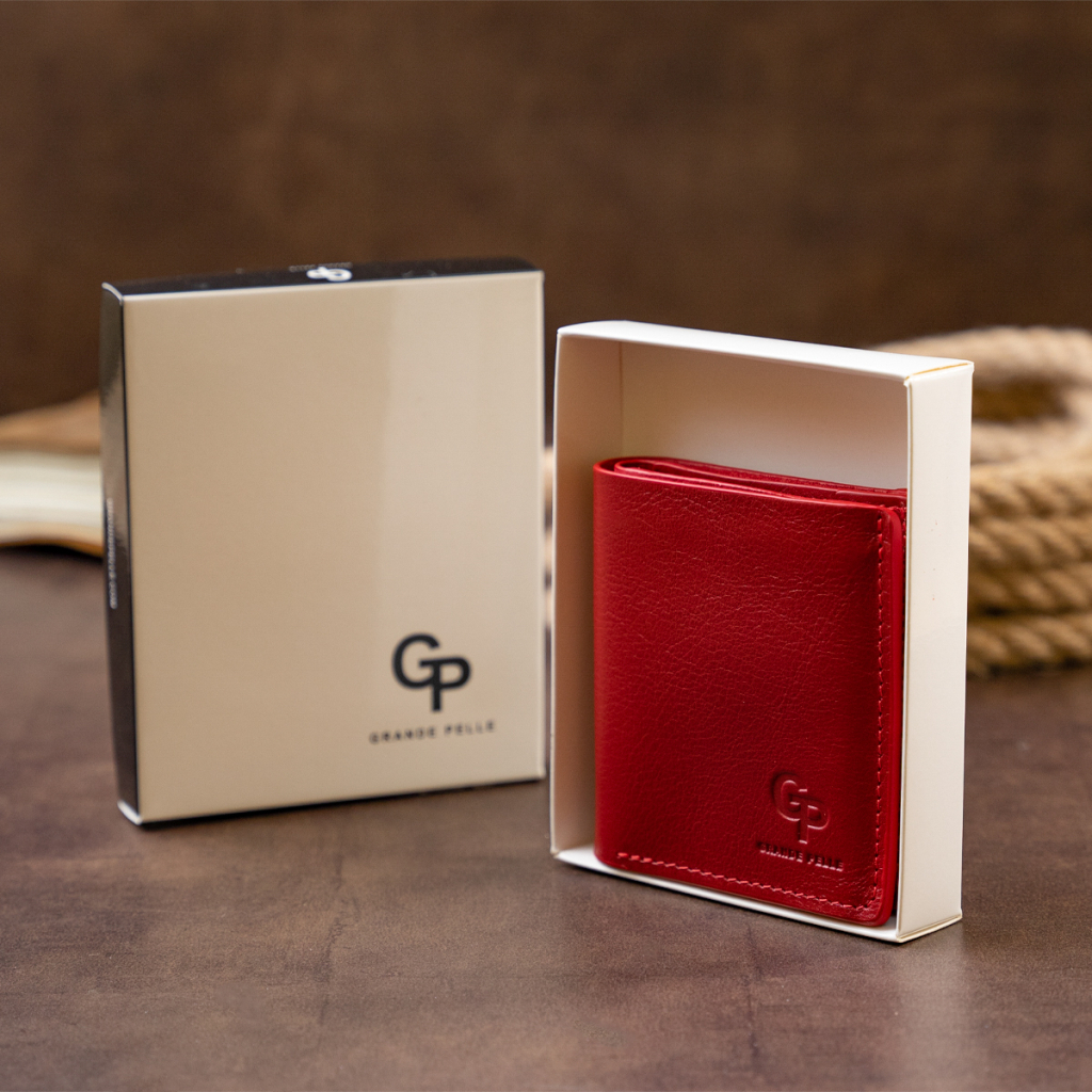 Гаманець Grande Pelle З накладною монетницею Червоний (11331) - зображення 10