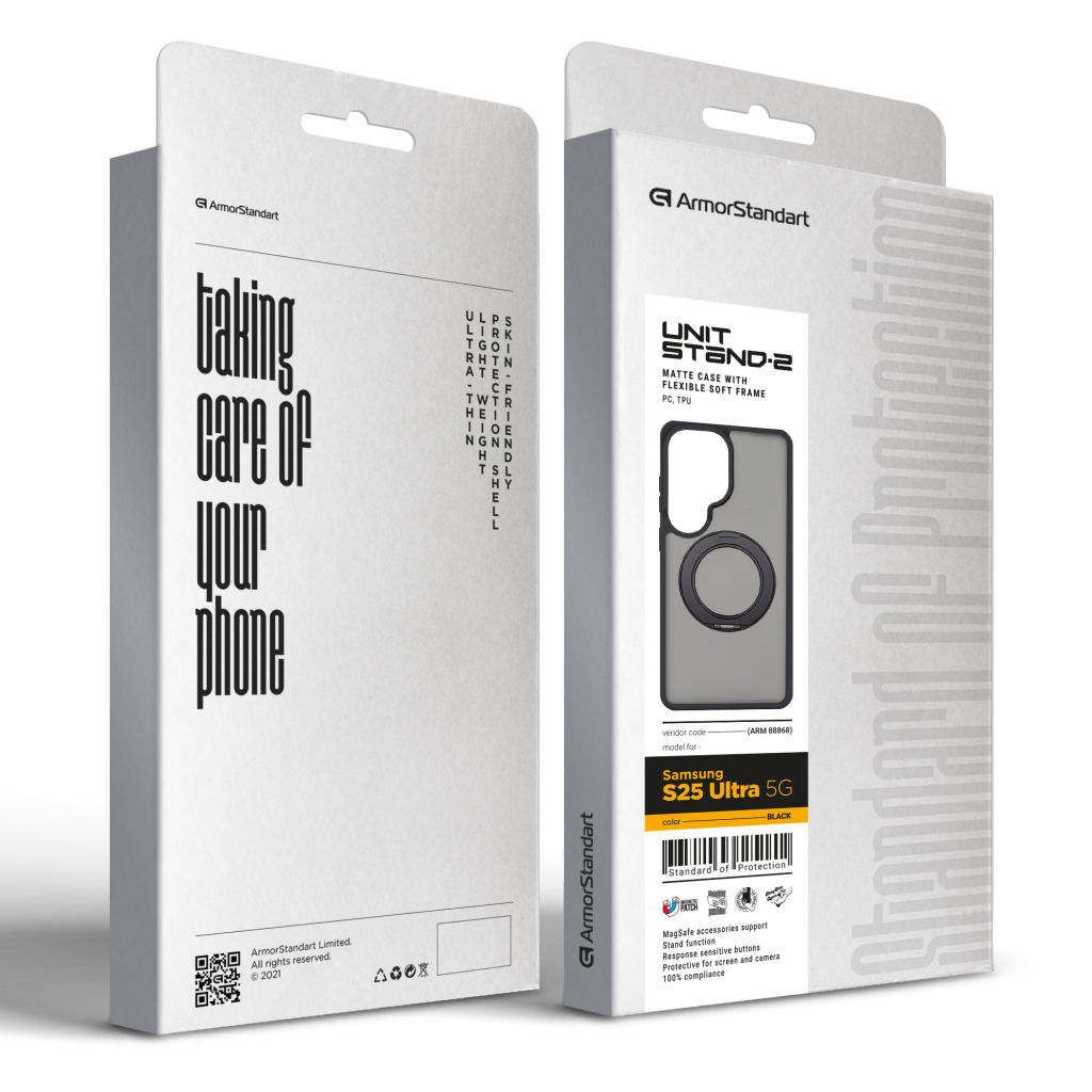 Чохол до мобільного телефона Armorstandart Unit Stand2 Samsung S26 Ultra 5G Black (ARM88868) - зображення 3
