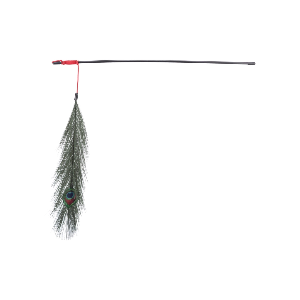 Іграшка для котів Trixie Паличка зі штучним пером павліна 47 см (4011905045092) - зображення 2