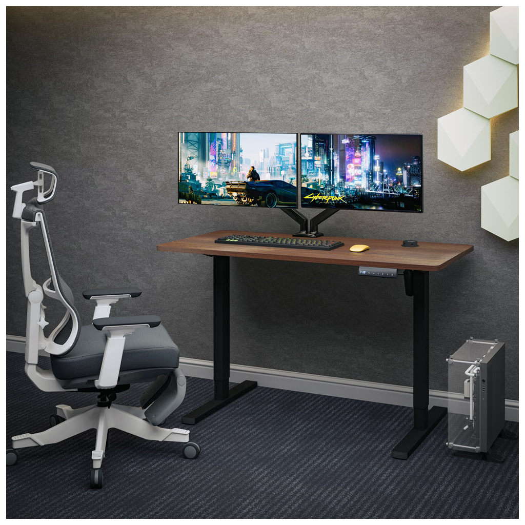 Комп'ютерний стіл Mealux PowerDesk Energy Walnut з електрорегулюванням висоти (EVO-201 Energy Walnut/B) - зображення 4