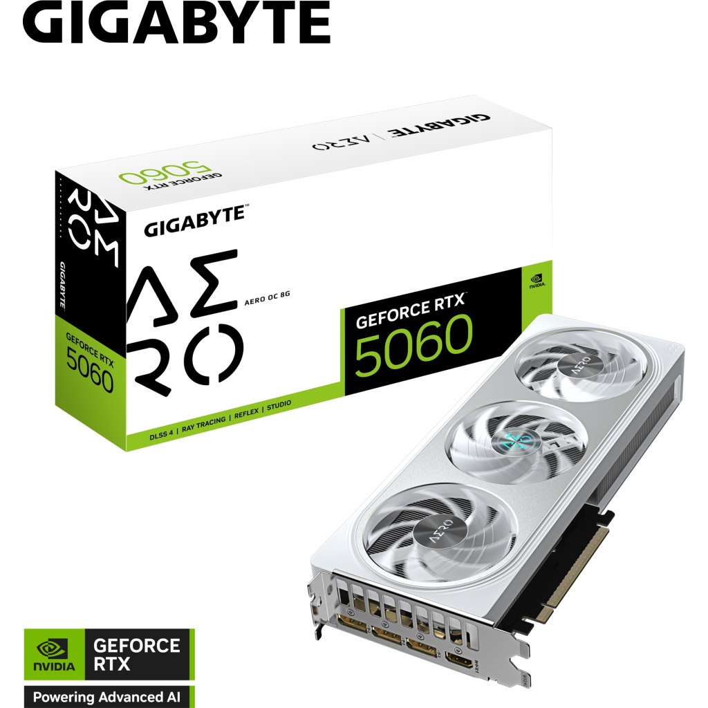 Відеокарта GIGABYTE GeForce RTX5060 8Gb AERO OC (GV-N5060AERO OC-8GD) - изображение 11