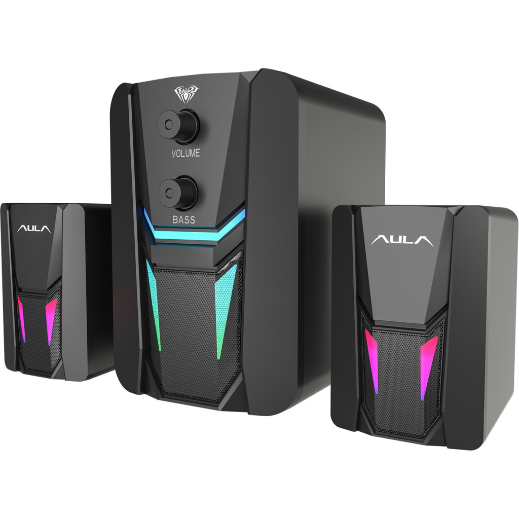 Акустична система Aula N-189 2.1 Led USB Black (6948391265070) - зображення 3