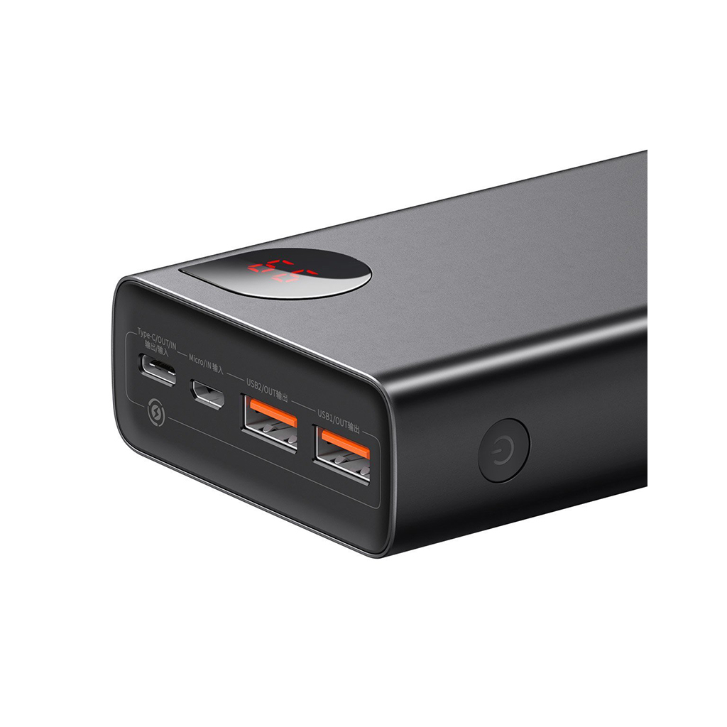 Батарея універсальна Baseus Adaman Metal 20000mAh, PD/65W, QC/3.0, +cable USB to Type-C (PPIMDA-D01 / P10021506112-01) - зображення 2