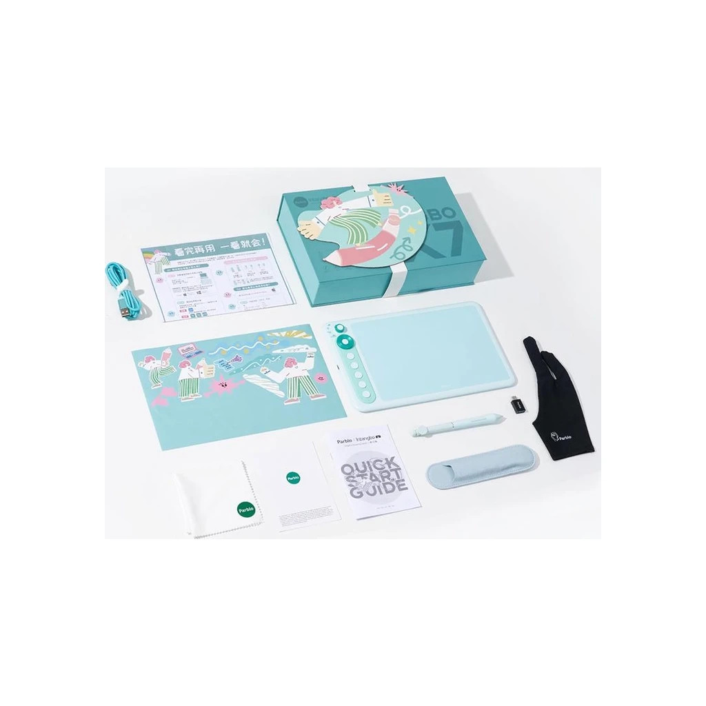 Графічний планшет Parblo Intangbo X7 Green (INTANGBOX7G) - зображення 3