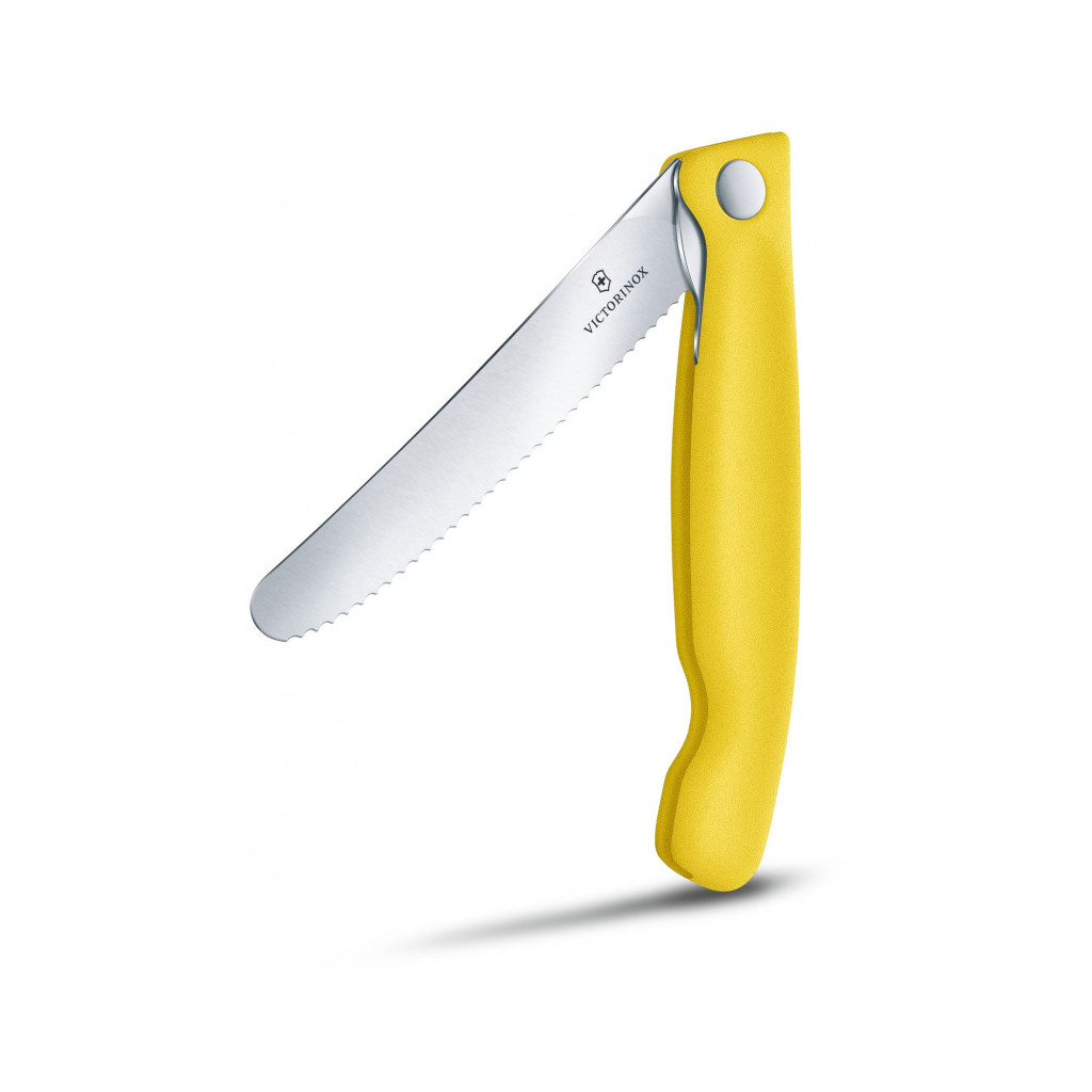 Кухонний ніж Victorinox SwissClassic Foldable Paring 11 см Serrated Yellow (6.7836.F8B) - зображення 2