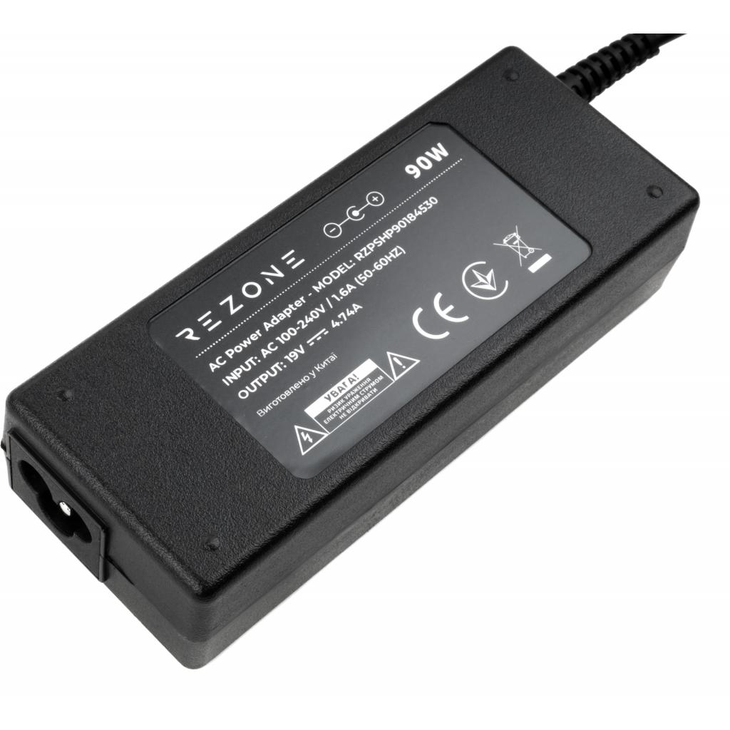Блок живлення до ноутбуку Rezone HP 90W 18.5V 4.74A 4.5*3.0 (RZPSHP90184530) - зображення 3