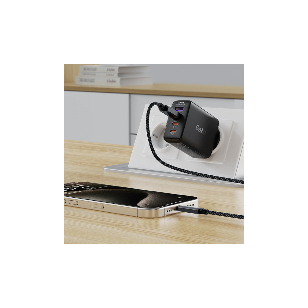 Дата кабель USB 2.0 AM to USB-C 1.2m 60W black Acefast (6974316284482) - зображення 5