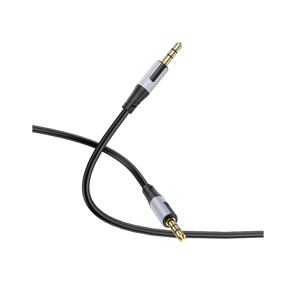 Кабель мультимедійний 3.5mm M to 3.5mm M 1.0m black BOROFONE (6941991108310) - зображення 3
