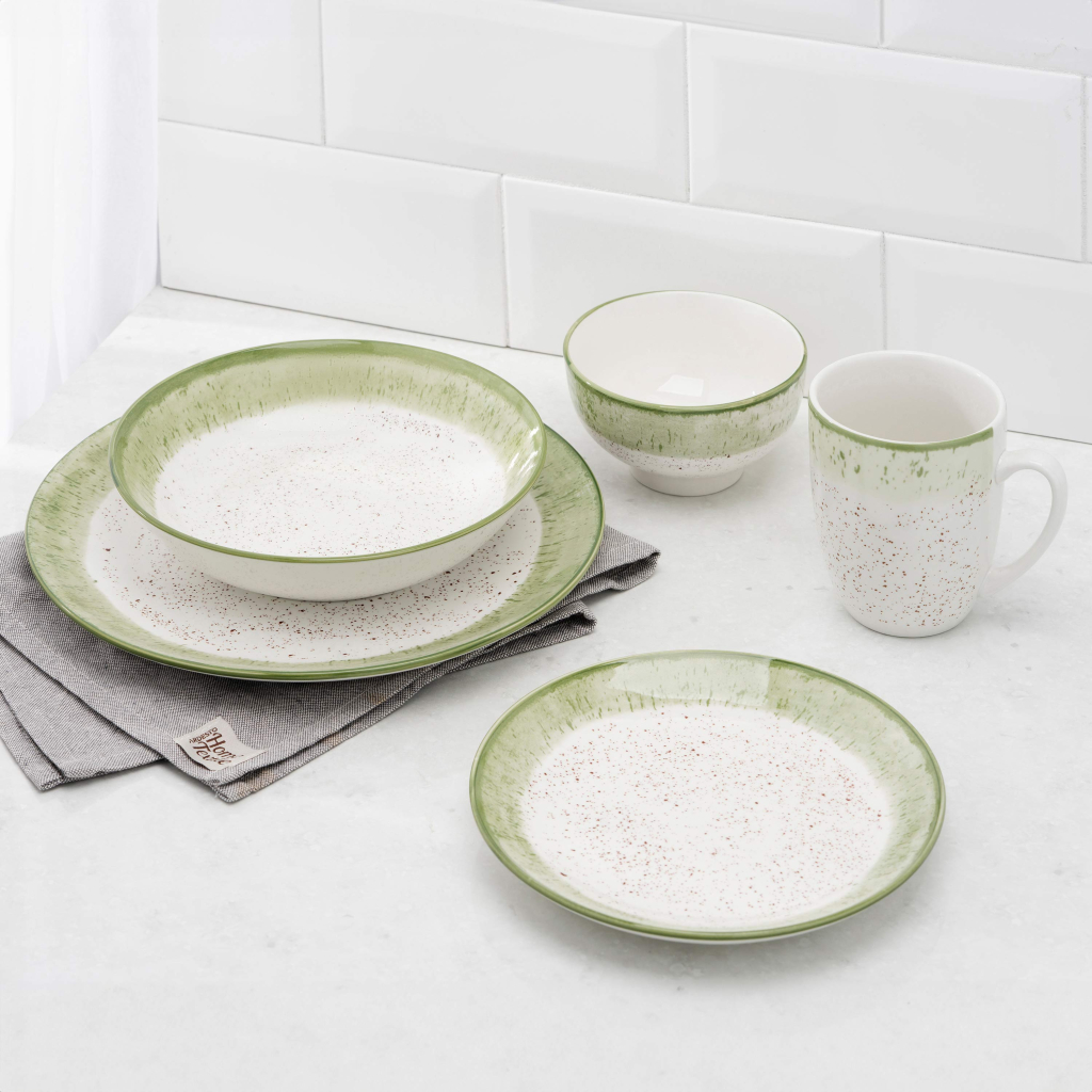 Чашка Ardesto Siena, 360мл, порцеляна, біло-зелена (AR2936SWG) - изображение 2