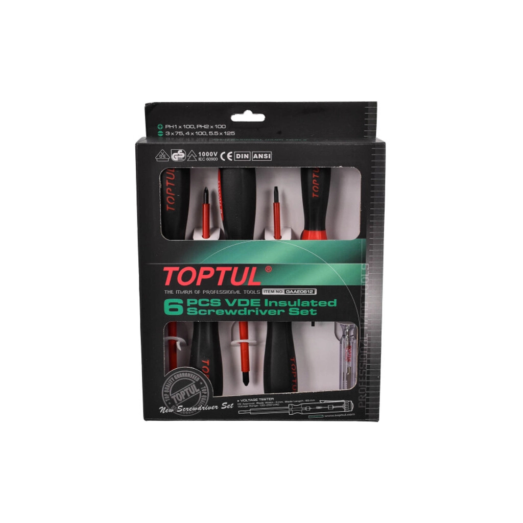 Набір викруток Toptul діелектричних до 1000В 6шт. (GAAE0612) - зображення 1