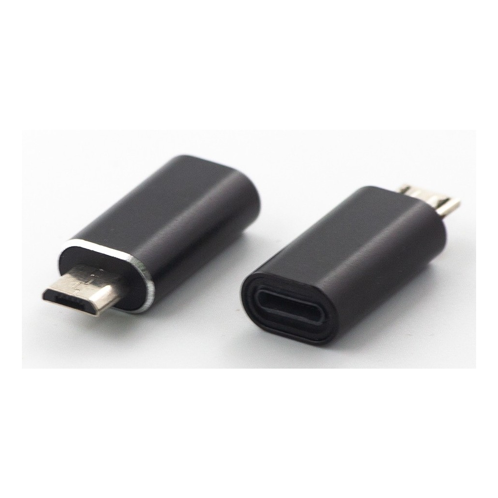 Перехідник Lightning (female) to microUSB (male) black Dengos (ADP-012) - зображення 1