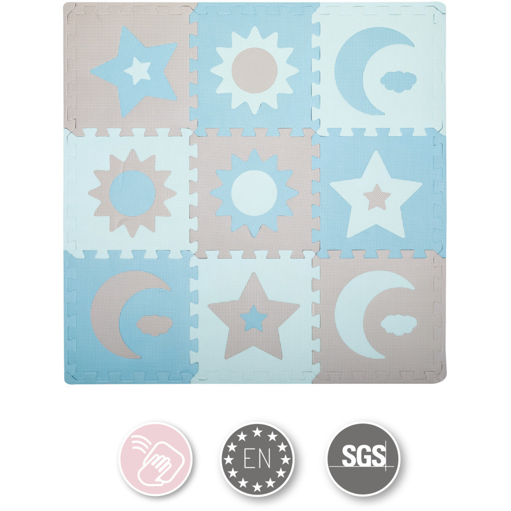 Дитячий килимок MoMi пазл Nebe 90 х 90 cм Blue (AKCE00031) - зображення 5