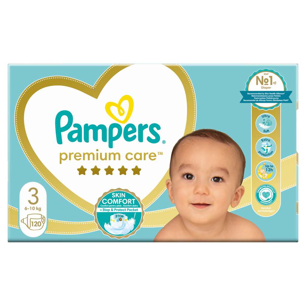 Підгузки Pampers Premium Care Midi Розмір 3 (6-10кг), 120 (4015400465461) - зображення 2