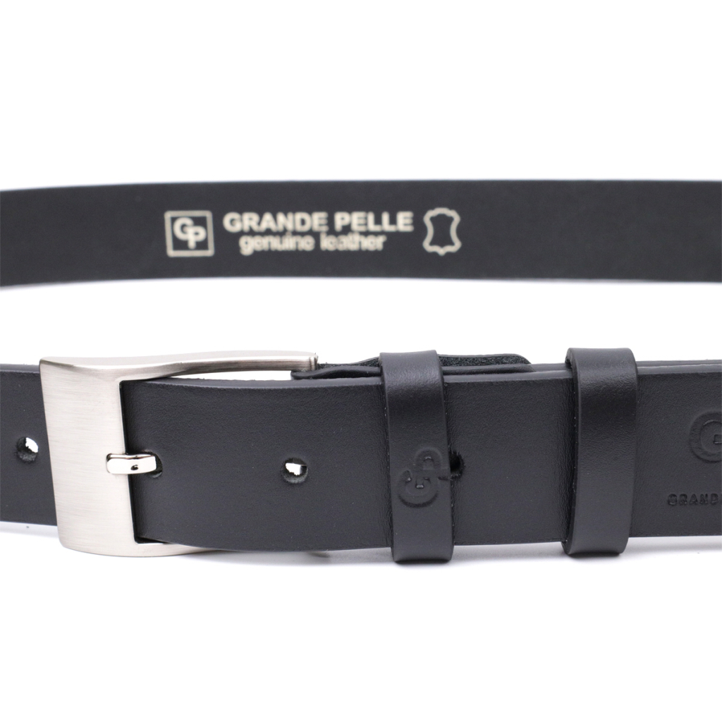 Ремінь Grande Pelle Брючний з натуральної шкіри Чорний (11688) - изображение 2