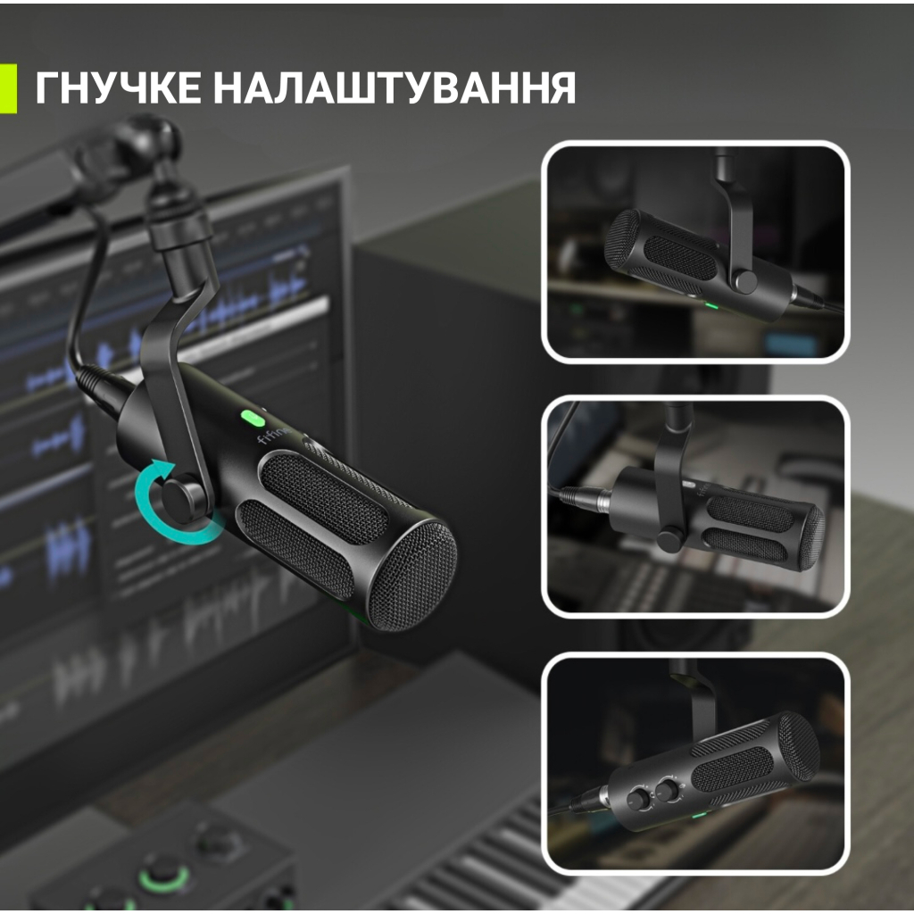 Мікрофон Fifine Tank 3 USB/XLR Black (Tank3) - picture 12