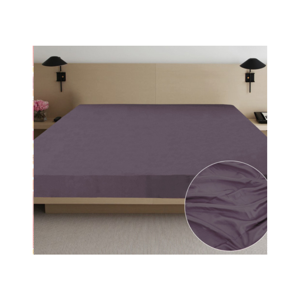 Простирадло Ярослав сатин 02 сіро-блакитне 180х215 (39609) - зображення 1