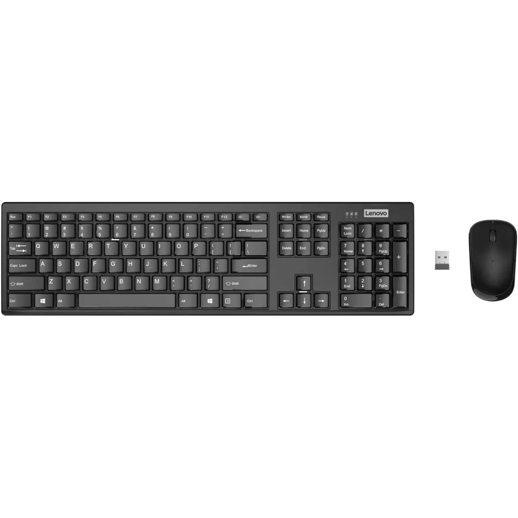 Клавіатура Lenovo 100 Wireless UA Black (GX31Q28916) - зображення 1