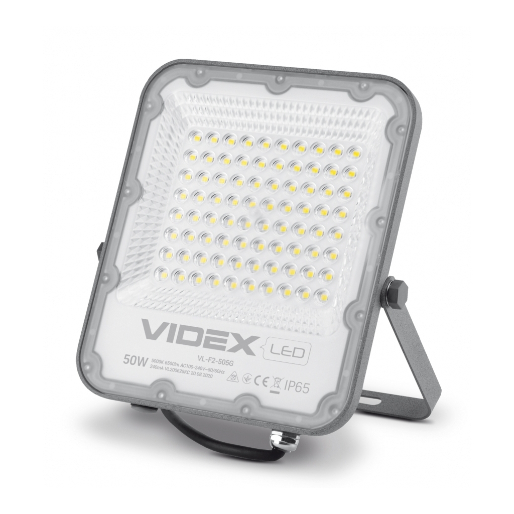 Прожектор Videx LED PREMIUM VIDEX F2 50W 5000K (VL-F2-505G) - зображення 1