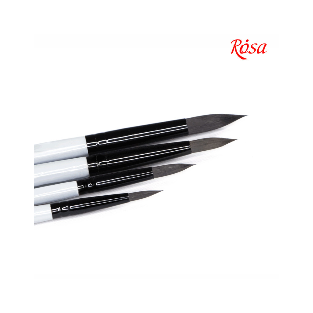 Пензлик для малювання Rosa Синтетика кругла, TRAVEL BRUSH, STREAM 158, № 2 (4823098530084) - изображение 6