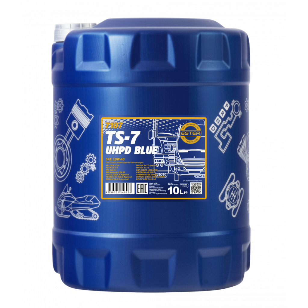 Моторна олива Mannol TS-7 BLUE UHPD 10л 10W-40 (MN7107-10) - изображение 1