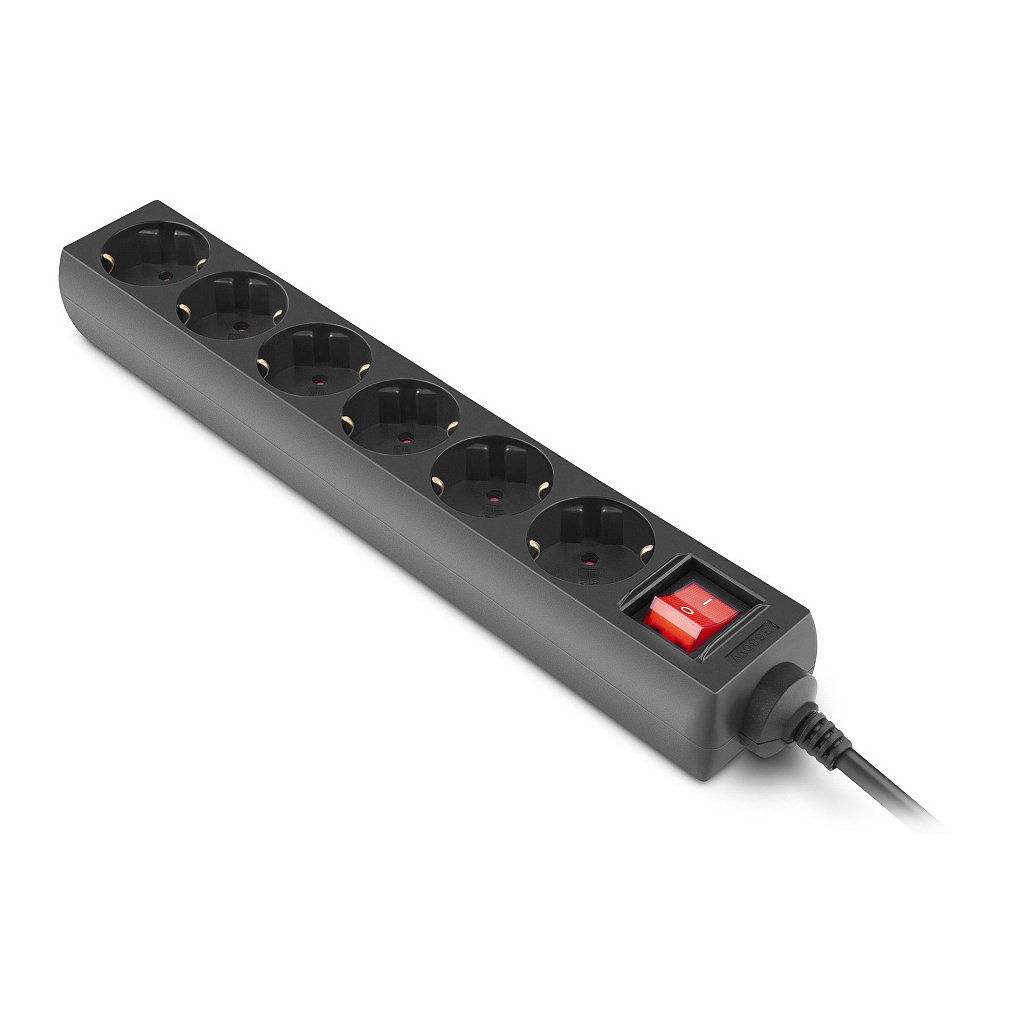 Мережевий фільтр живлення REAL-EL RS-6 Protect M 3m, black (EL122300034) - зображення 4