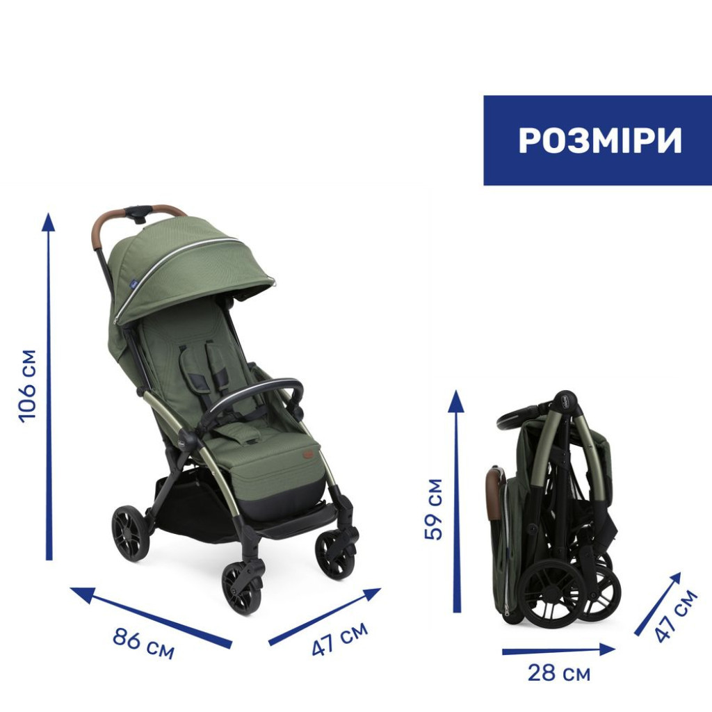 Коляска Chicco Goody XPlus Зелена 8058664173075 (87040.38.00) - зображення 7