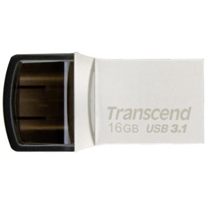 USB флеш накопичувач Transcend 16GB JetFlash 890S Silver USB 3.1 (TS16GJF890S) - зображення 1