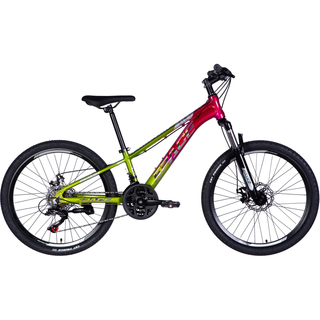Велосипед Space 24" Phaeton AM DD рама-11" Al зелено-рожевий 2025 (OPS-SP-24-033) - зображення 1