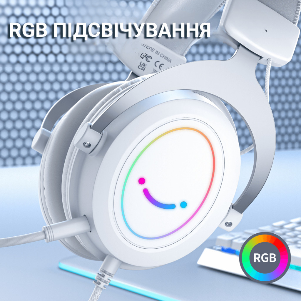 Навушники Fifine H3 RGB White (H3W) - зображення 5