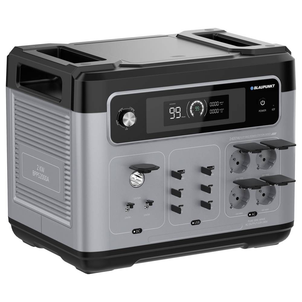 Зарядна станція BLAUPUNKT JuiceBox 2000, 2400W, 2048Wh, LiFePO4 з водонепроникною сумкою - picture 4