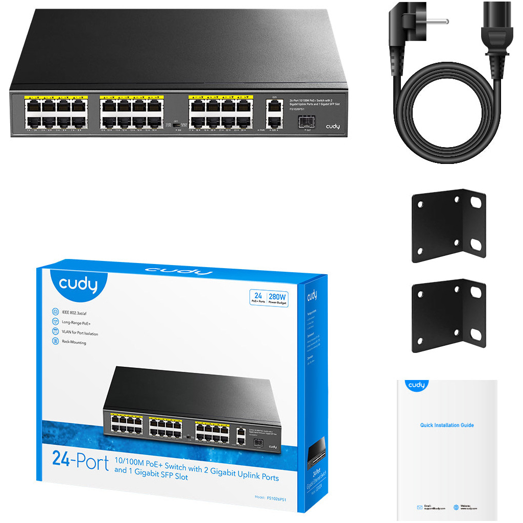 Комутатор мережевий Cudy FS1026PS1 - зображення 4