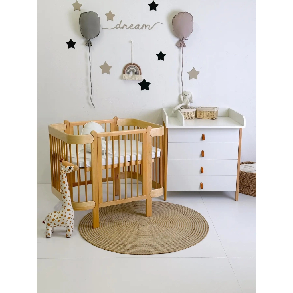 Ліжечко Ingvart трансформер Nika 70 з опускною боковинкою (70х94, 70х120) натуральне (3390031028) - зображення 5