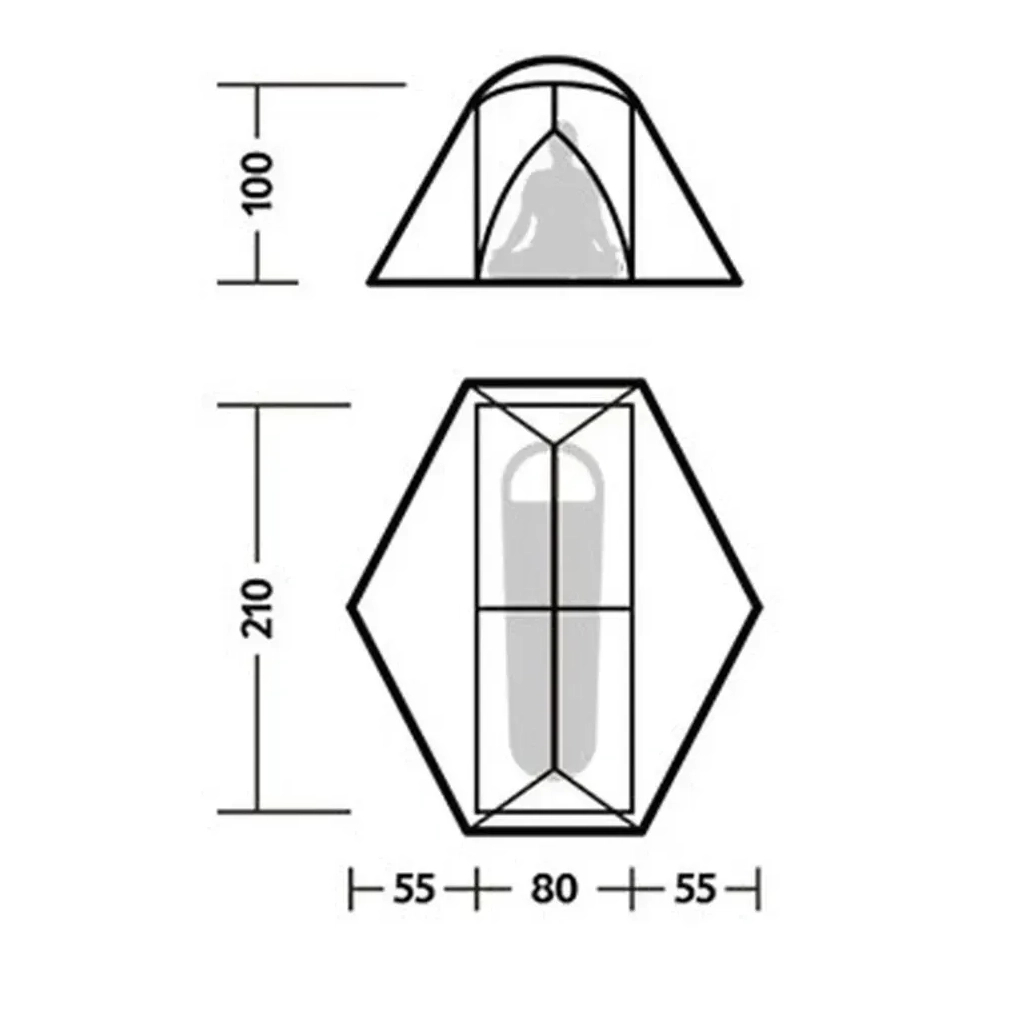 Намет Naturehike одномісний ультралегкий Mongar UL CNK2550WS016, сірий (6927595770382) - зображення 8