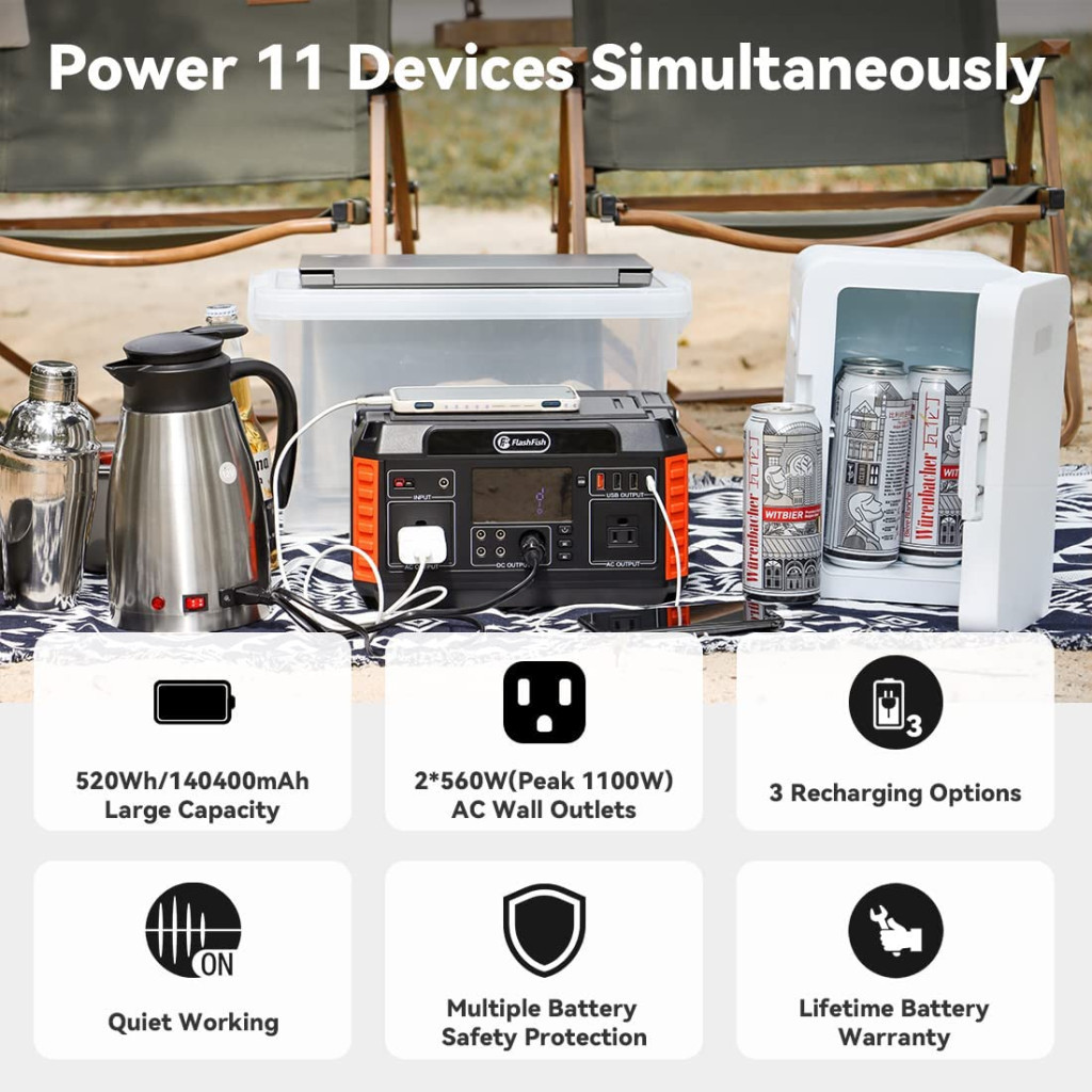 Зарядна станція FlashFish P60, 500W (P60) - зображення 4