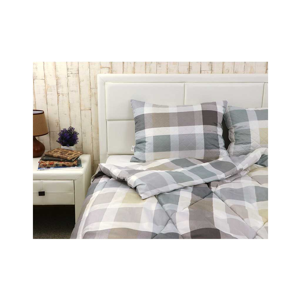 Подушка Руно силіконова Клітинка стьобана в поліестері 50х70 см (310.53Клітинка) - зображення 5