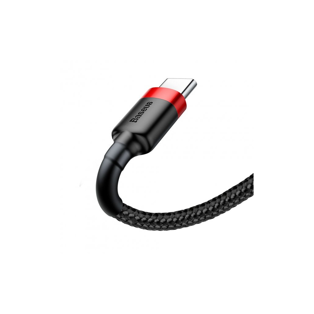 Дата кабель USB 2.0 AM to USB-C 2.0m 2A red-black Baseus (CATKLF-C91) - зображення 2