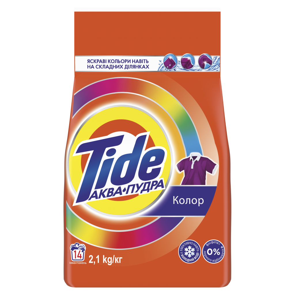 Пральний порошок Tide Аква-Пудра Color 2.1 кг (8006540534274) - изображение 2
