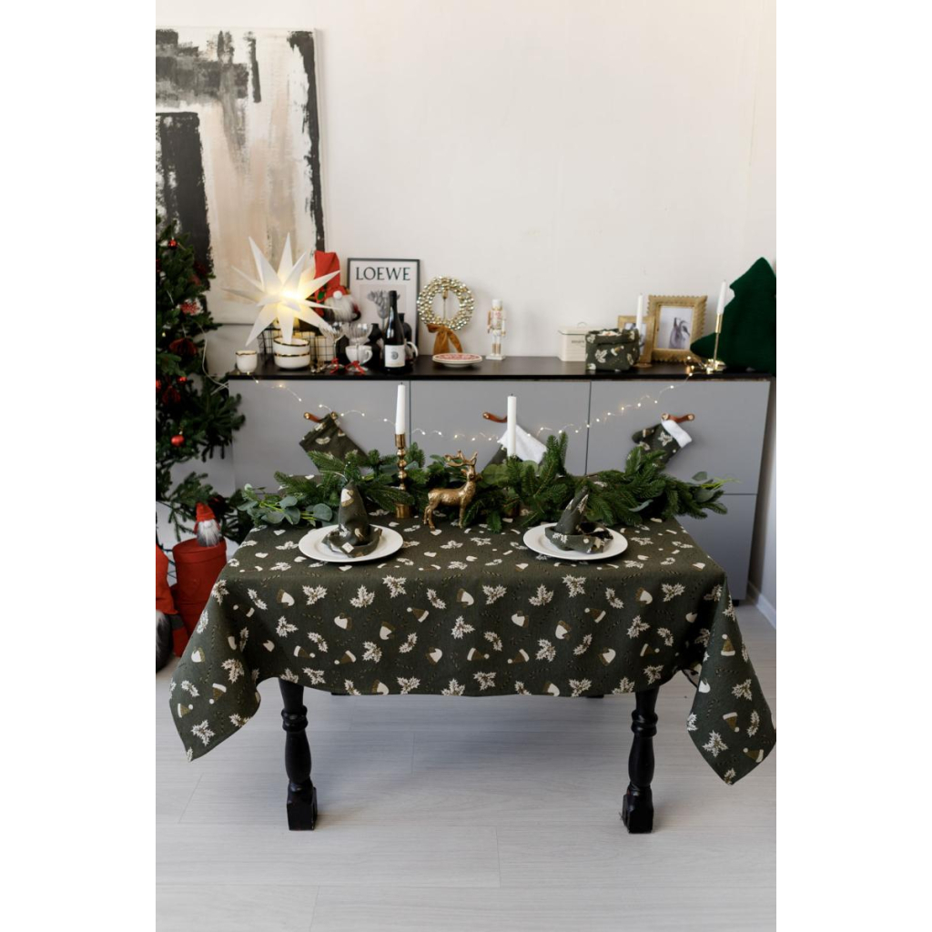 Скатертина Прованс Шапочки на зеленому 136х180 см (036858) - зображення 4