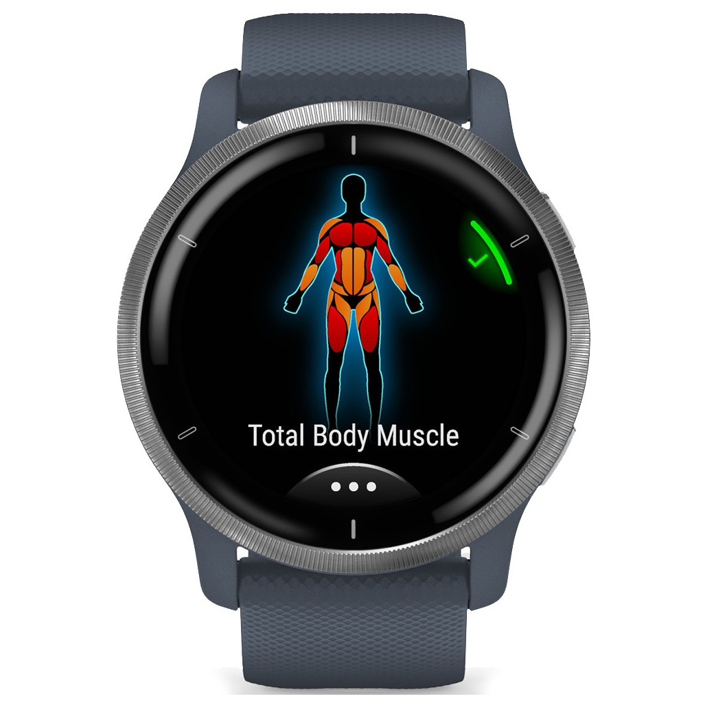 Смарт-годинник Garmin Venu 2, GPS, Wi-Fi, Blue Granite + Passivated (010-02430-10) - зображення 2