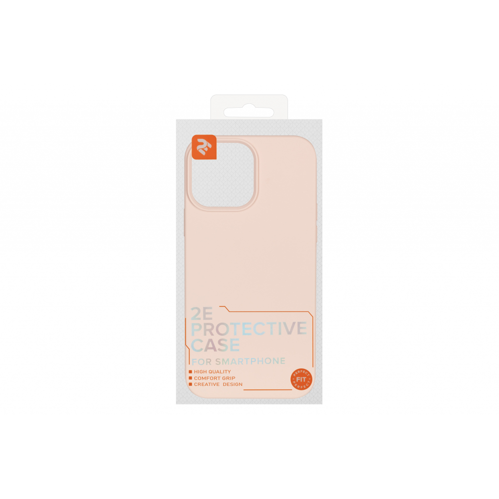 Чохол до мобільного телефона 2E Basic Apple iPhone 13 Pro Max , Liquid Silicone, Sand Pink (2E-IPH-13PRM-OCLS-RP) - зображення 2