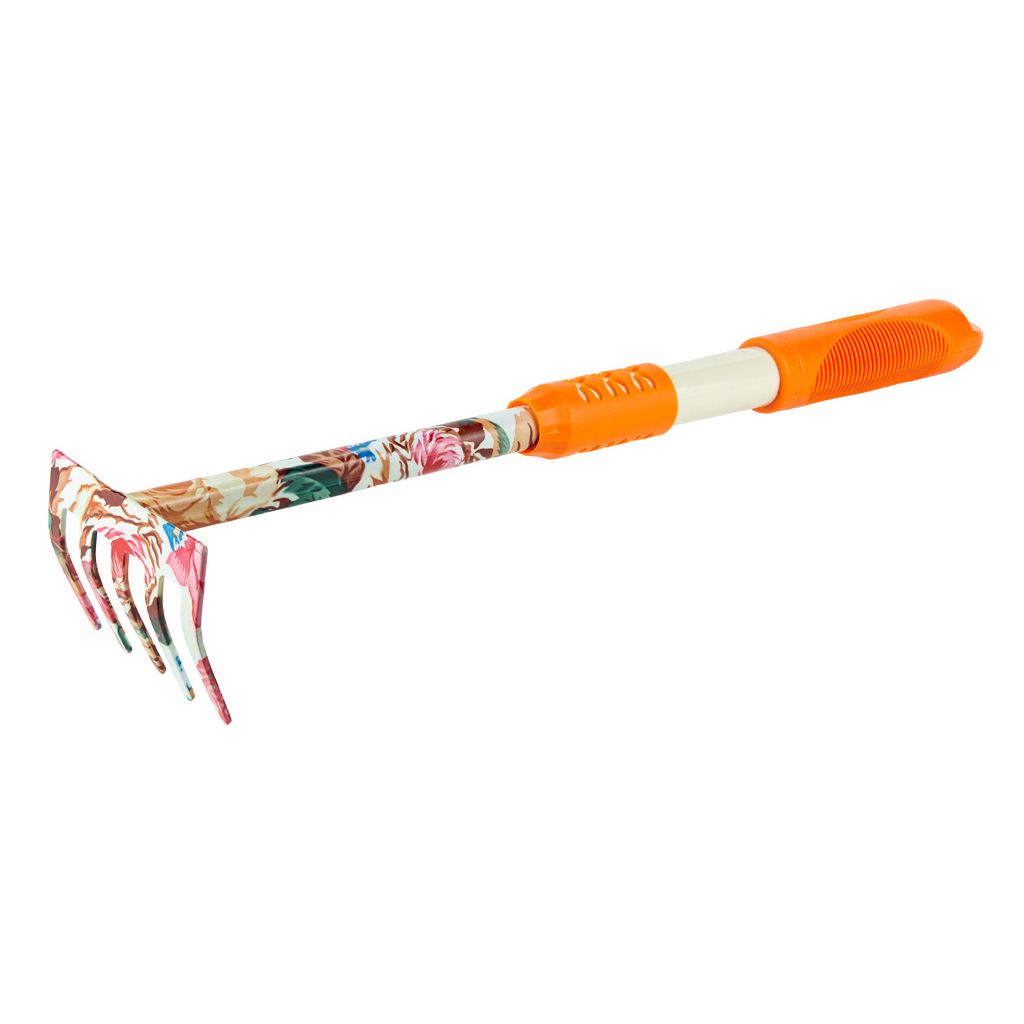 Граблі Flora 5-ти зубні, orange, TPR (5043024) - зображення 1