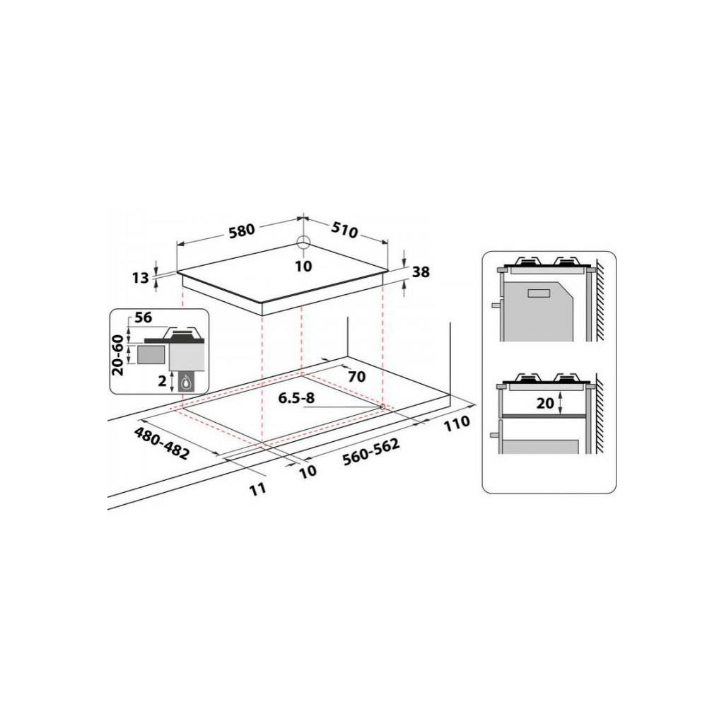 Варочна поверхня Whirlpool TGML661IX - зображення 12