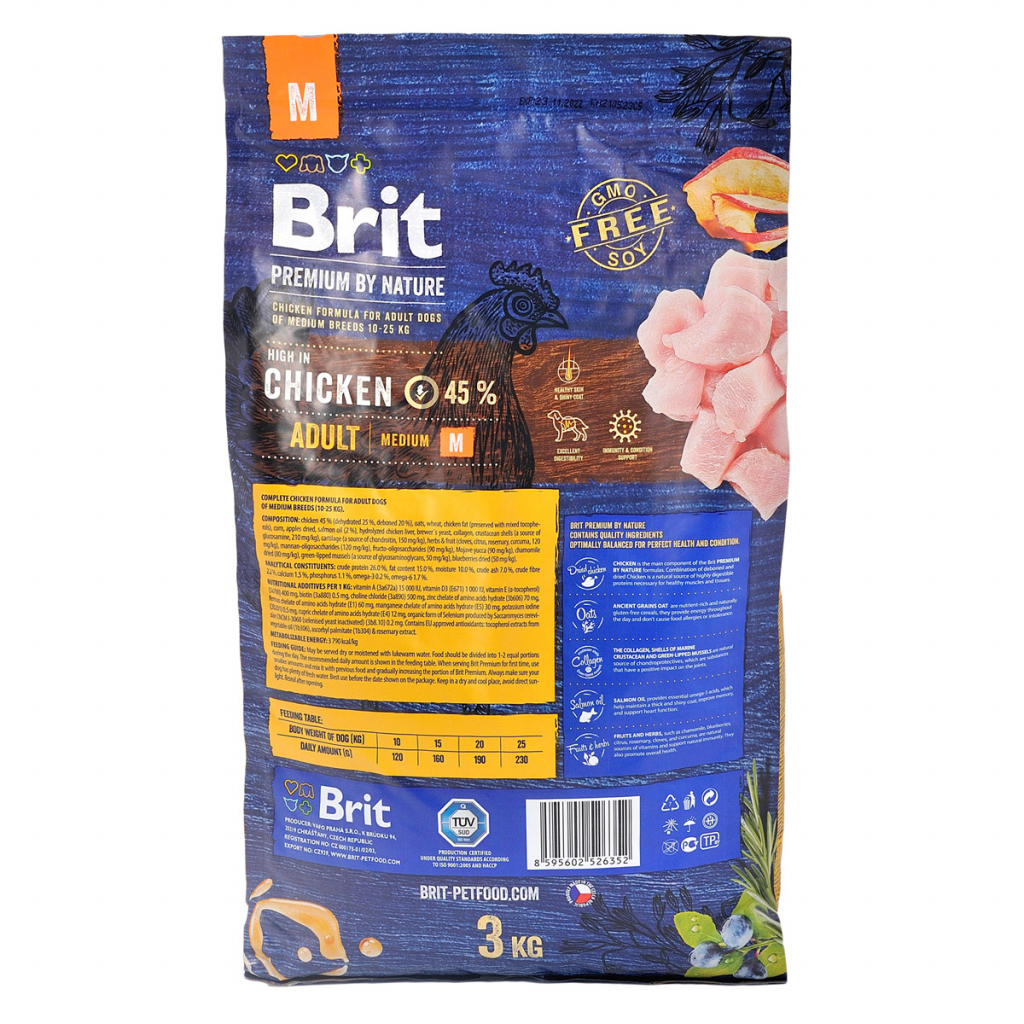 Сухий корм для собак Brit Premium Dog Adult M 3 кг (8595602526352) - зображення 3