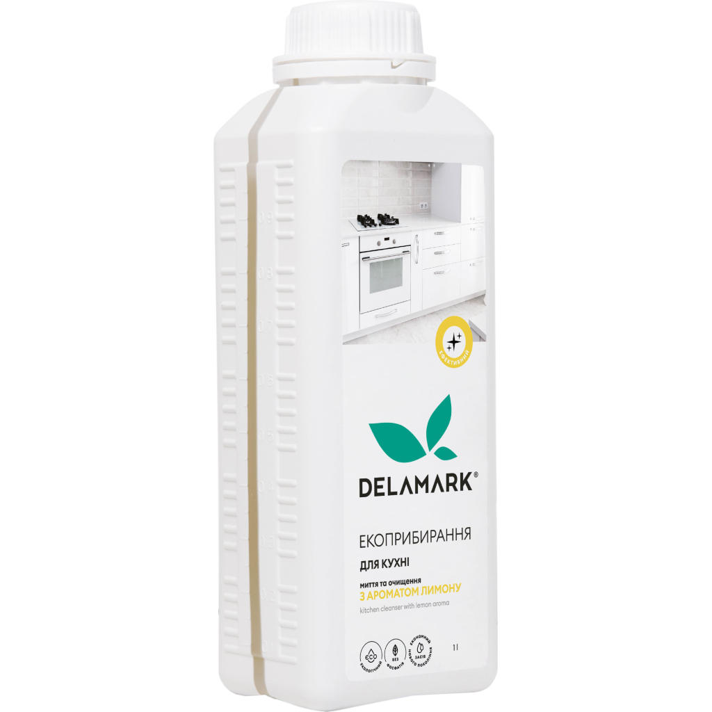 Рідина для чищення кухні DeLaMark з ароматом лимона 1 л (4820152331953) - зображення 1