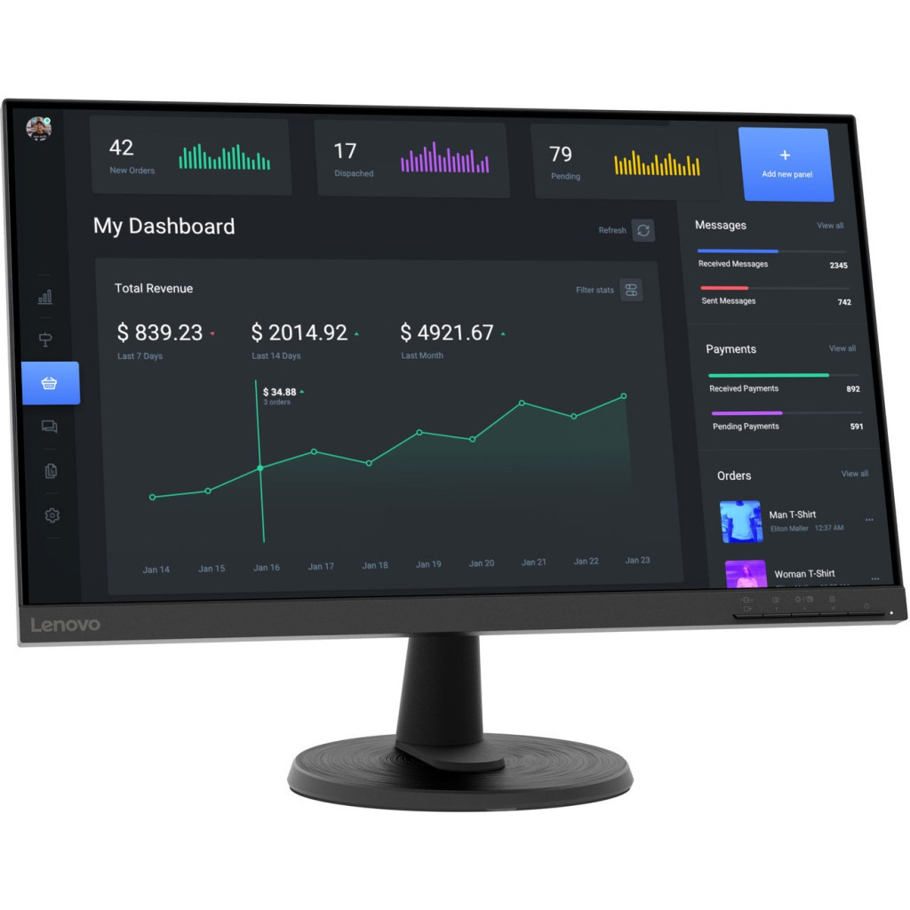 Монітор Lenovo D24-40 (67A2KAC6UA) - зображення 2