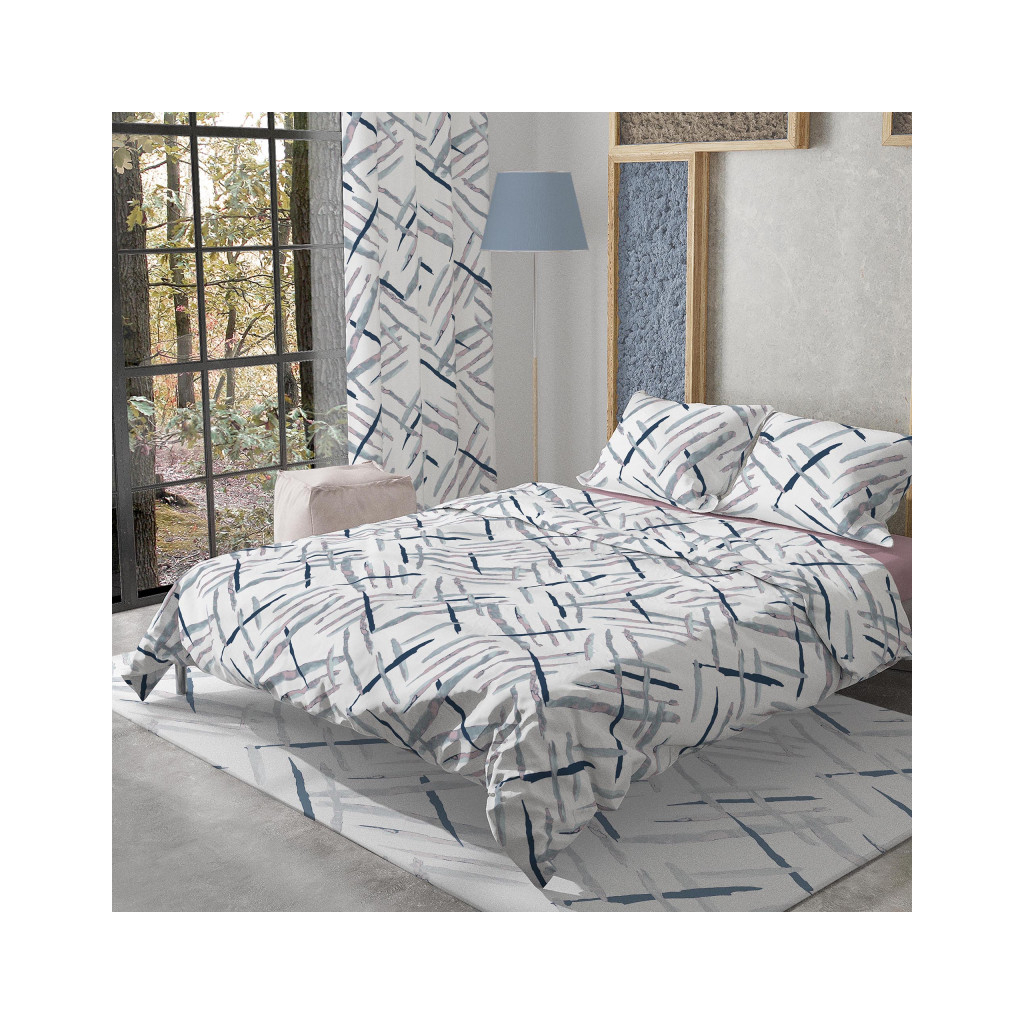 Постільна білизна Home Line Фланель (синьо-білий) сімейний (182768) - зображення 1