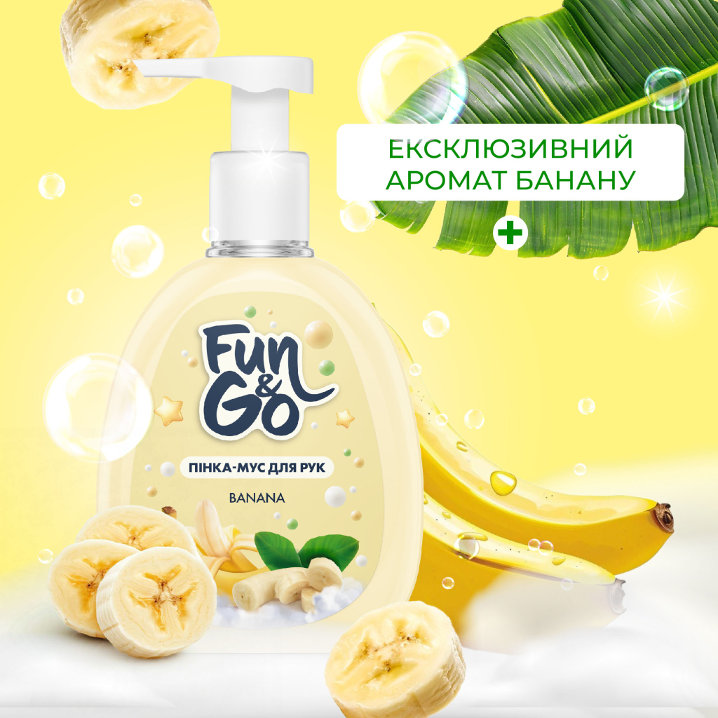 Мило-пінка Fun&Go Banana 300 мл (4820204701802) - зображення 3