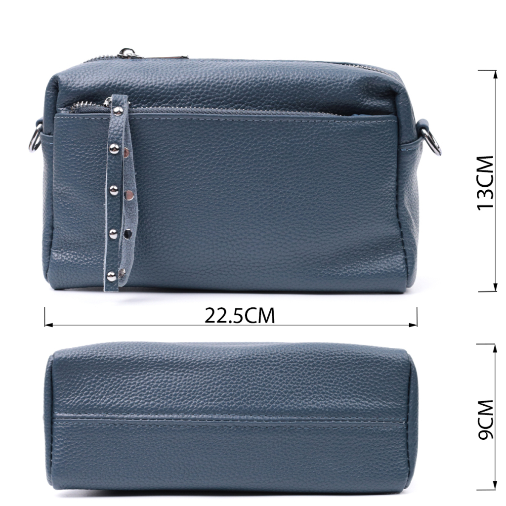 Сумка Vintage Жіноча шкіряна Синя (22652) - зображення 3