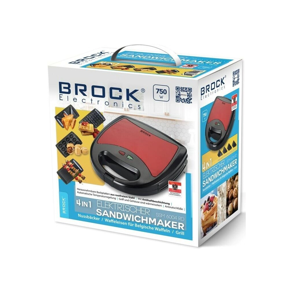 Сендвічниця Brock SSM 6004 RD (SSM6004RD) - зображення 2