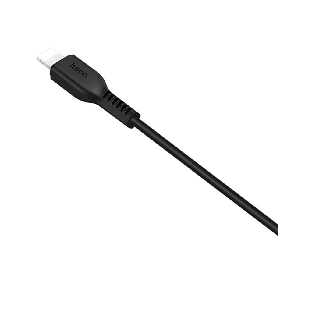 Дата кабель USB 2.0 AM to Lightning 1.0m 2.4A PVC TPE X20 black HOCO (6957531068808) - зображення 3